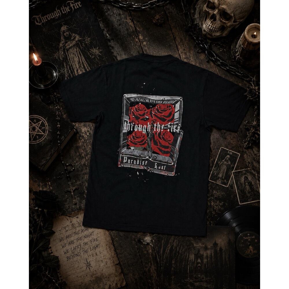 Street Wear-Paradise Lost - Through The Fire Mens Sm Black Graphic Tshirt NEW - Picture 2 of 5